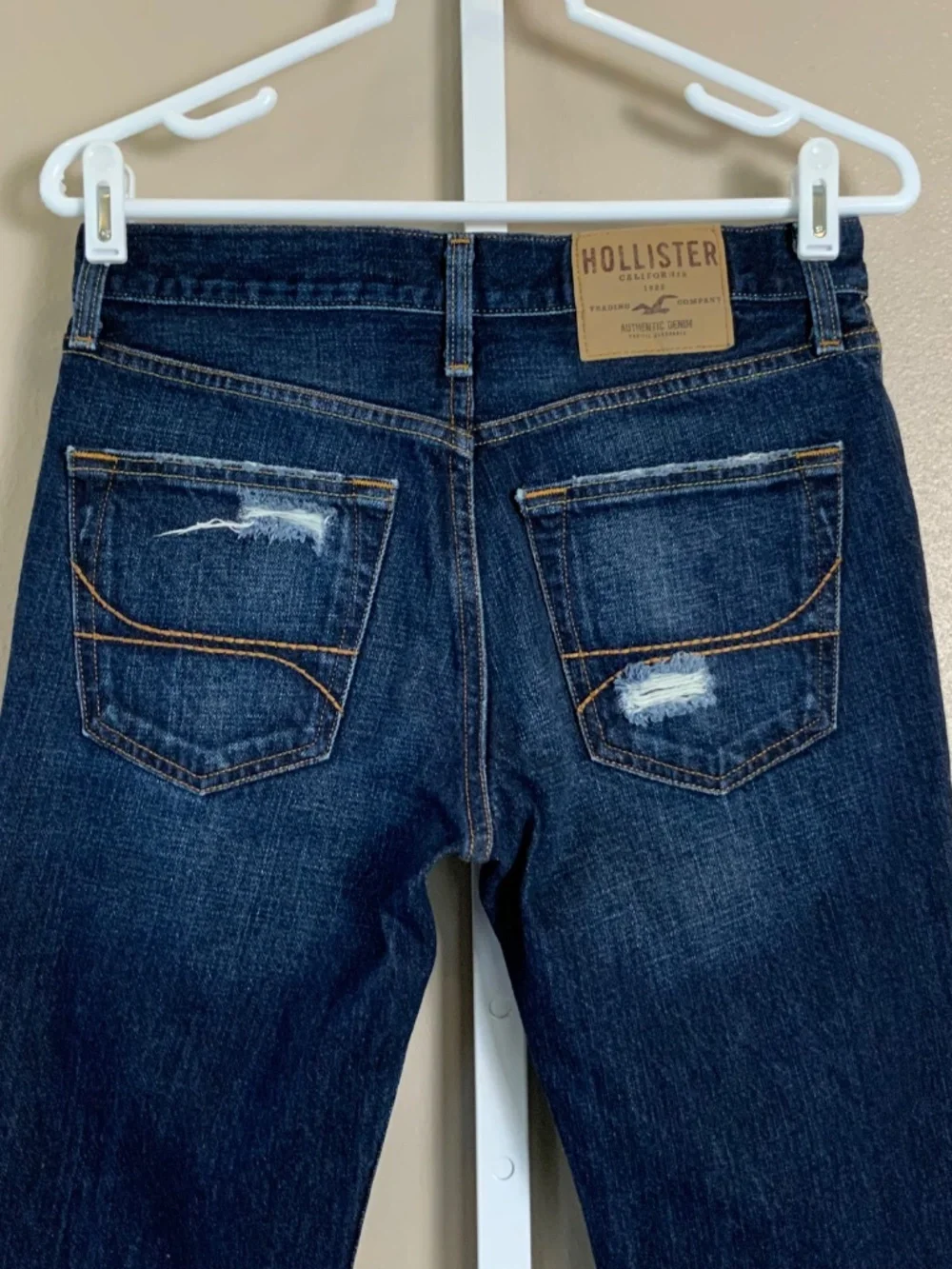 Hollister Distressed Denim Blue Jeans